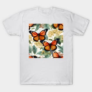 Monarch Butterflies Watercolor 17 T-Shirt